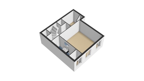 Floorplan - Nobelstraat 59B01, 3039 SH Rotterdam